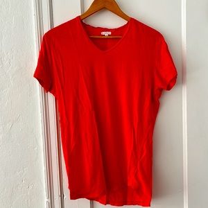 Orlebar Brown Short Sleeve V-Neck Shirt Lifesaver Red Size L